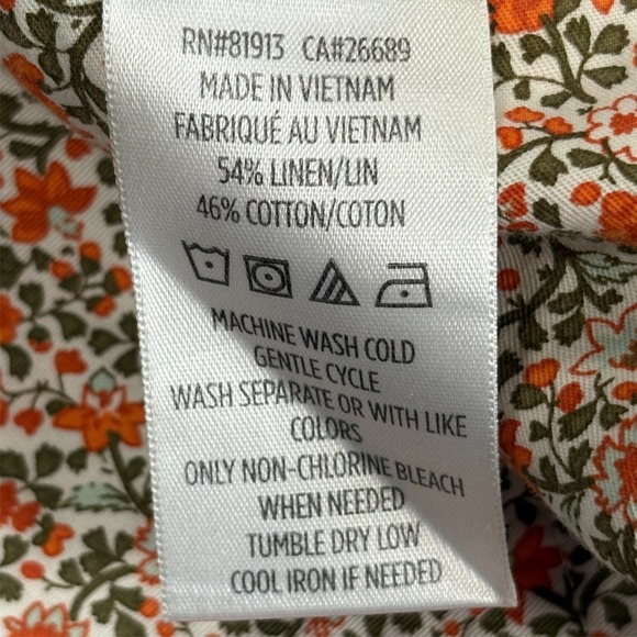 Robert Graham Linen Cotton Shorts Mens 38 Multicolor Floral Geometric 9" Inseam - Picture 7 of 9